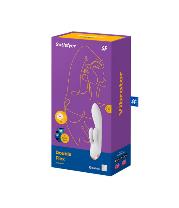 Satisfyer Dubbele Flex - Rabbit Vibrator - Wit