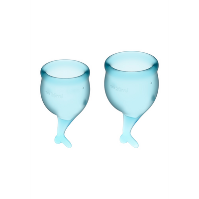Satisfyer Feel Secure - Menstrual Cup - Light Blue afbeelding