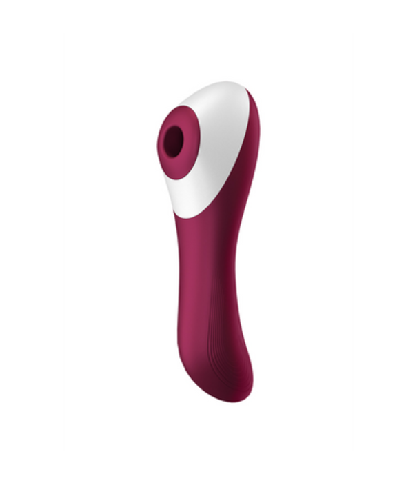 Satisfyer Dual Crush - Invoegbare Dubbele Luchtdruk Vibrator - Wijnrood
