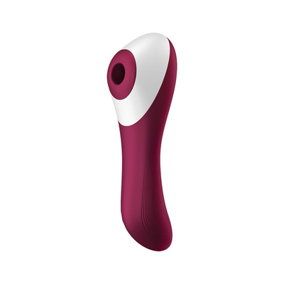 Satisfyer Dual Crush - Invoegbare Dubbele Luchtdruk Vibrator - Wijnrood afbeelding