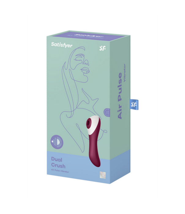 Satisfyer Dual Crush - Invoegbare Dubbele Luchtdruk Vibrator - Wijnrood
