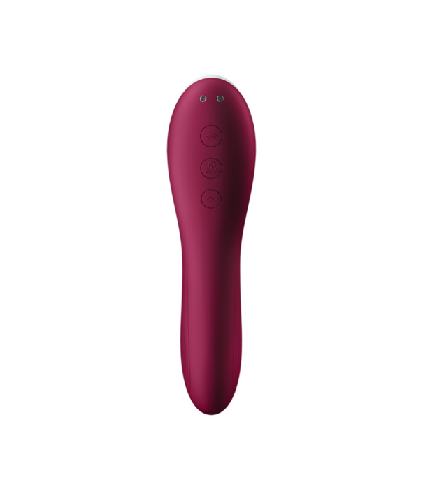 Satisfyer Dual Crush - Invoegbare Dubbele Luchtdruk Vibrator - Wijnrood
