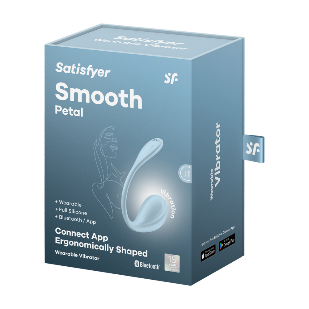 Satisfyer Glad Petal Connect App - Draagbare Koppel Vibrator - Lichtblauw afbeelding
