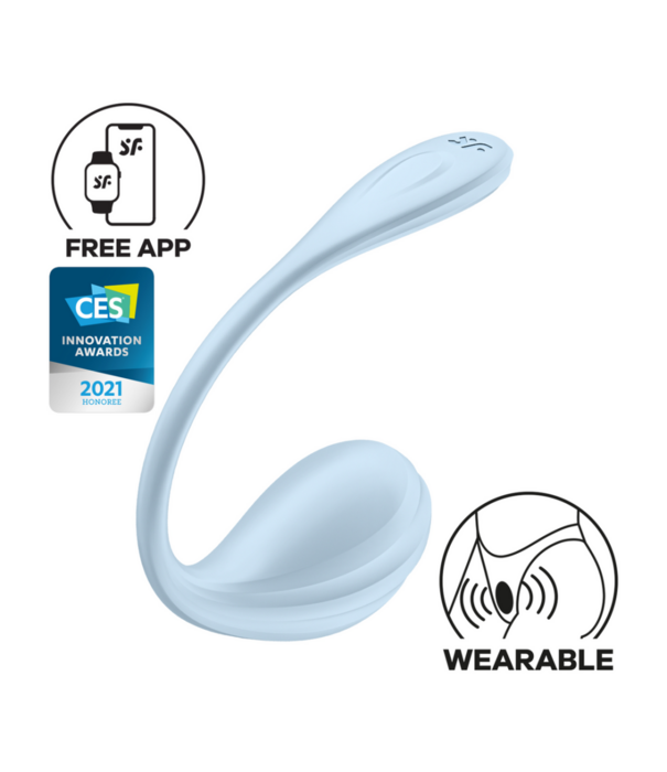 Satisfyer Glad Petal Connect App - Draagbare Koppel Vibrator - Lichtblauw