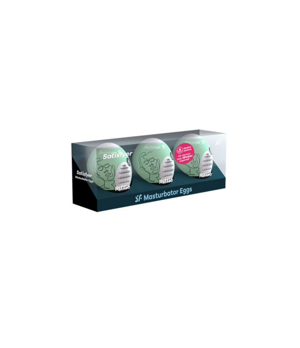 Satisfyer Riffle - Masturbator Egg Set - 3 Stuks - Lichtgroen