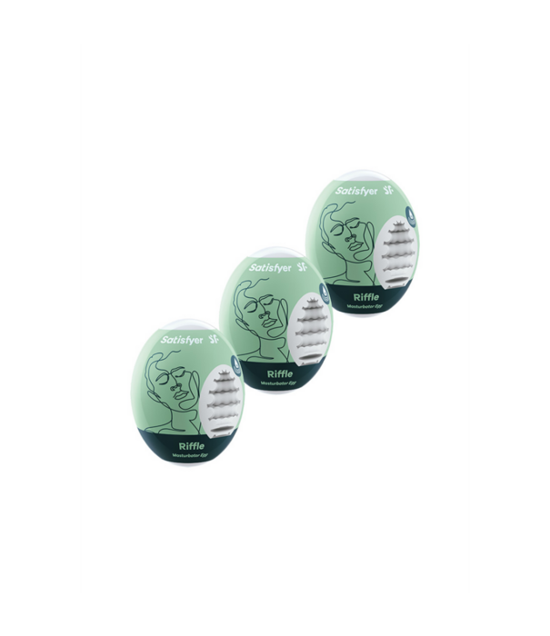 Satisfyer Riffle - Masturbator Egg Set - 3 Stuks - Lichtgroen