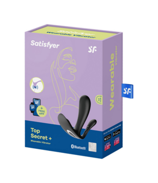 Top Secret Plus - Draagbare Panties Vibrator - Zwart