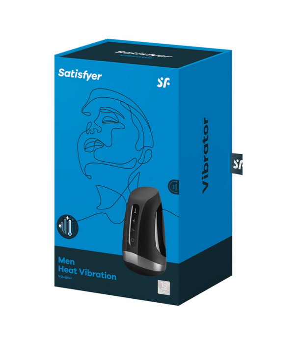 Satisfyer Mannen Heat Vibration - Verwarmende en Vibrerende Masturbator - Zwart
