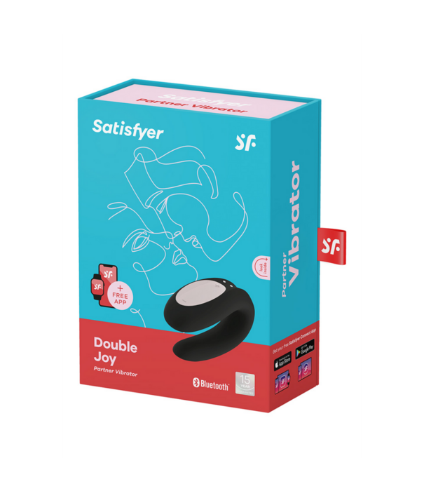 Satisfyer Double Joy - Partner Vibrator - Zwart
