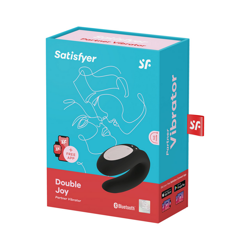 Satisfyer Double Joy - Partner Vibrator - Zwart afbeelding