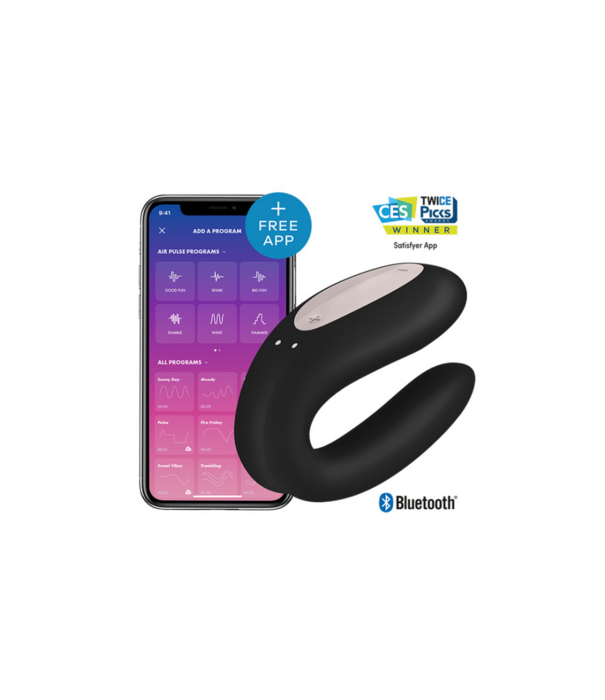 Satisfyer Double Joy - Partner Vibrator - Zwart