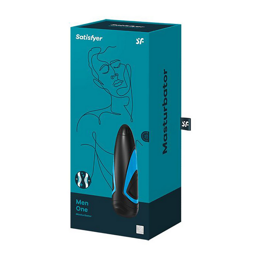 Satisfyer Mannen One - Masturbator - Zwart/Blauw afbeelding
