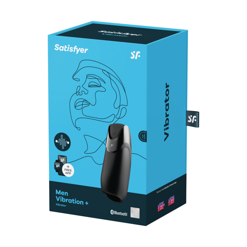 Satisfyer Mannen Vibration Plus Connect App - Zwart afbeelding