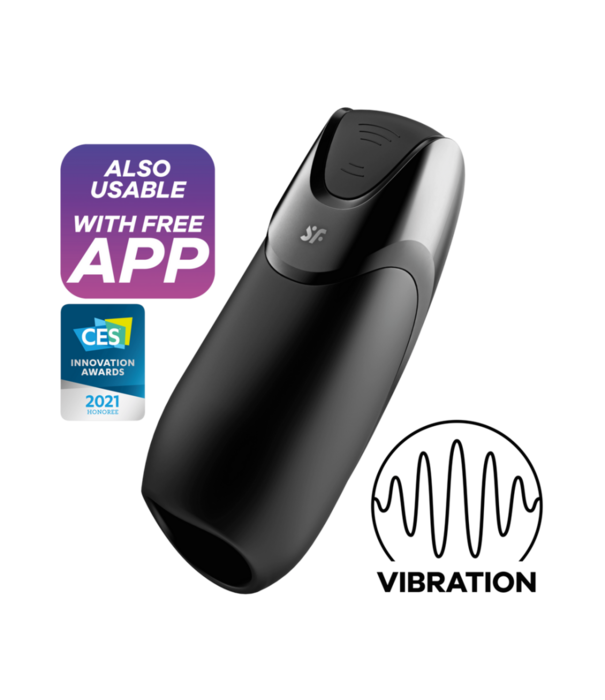 Satisfyer Mannen Vibration Plus Connect App - Zwart