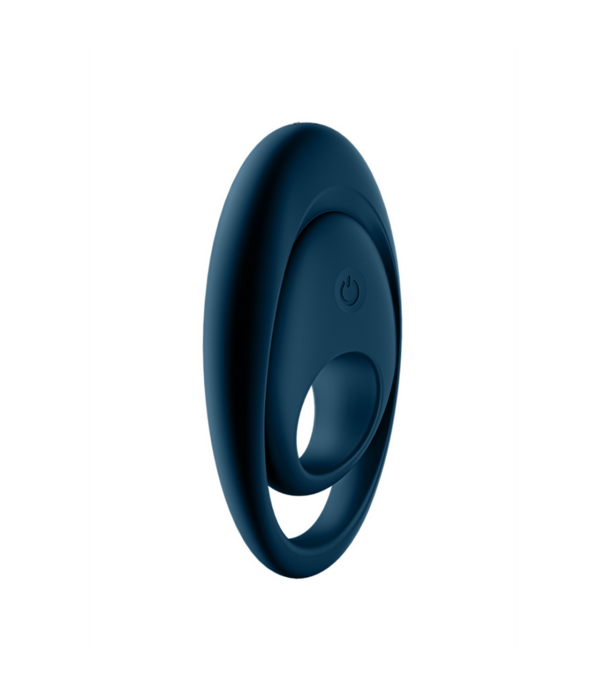 Satisfyer Glorious Duo Ring - Vibrerende Cockring met Dubbele Band - Donkerblauw