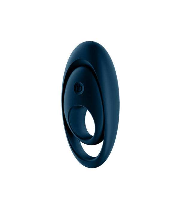 Satisfyer Glorious Duo Ring - Vibrerende Cockring met Dubbele Band - Donkerblauw