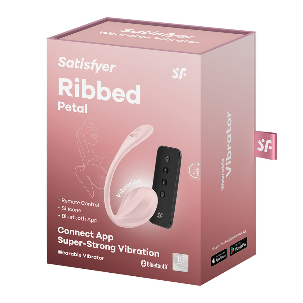 Satisfyer Ribbed Petal Connect App - Draagbare Koppel Vibrator - Roze afbeelding