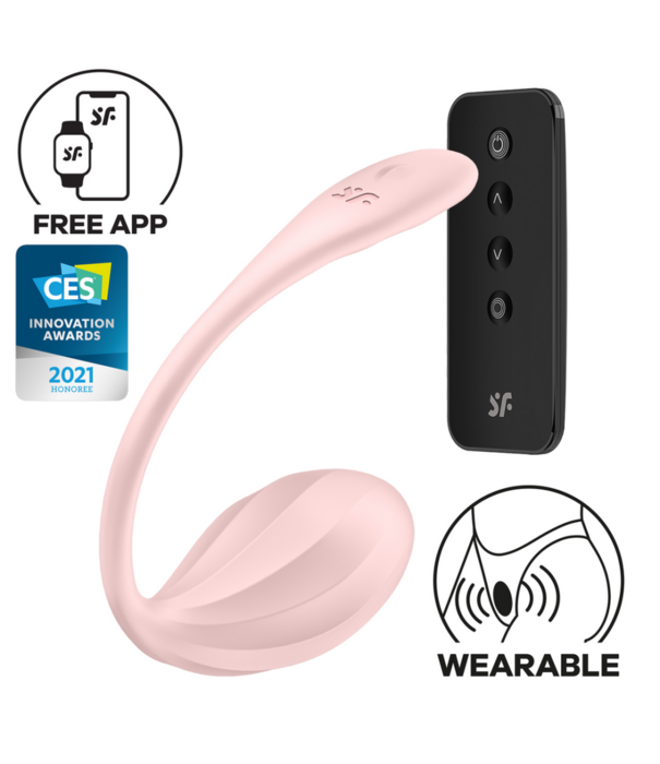 Satisfyer Ribbed Petal Connect App - Draagbare Koppel Vibrator - Roze