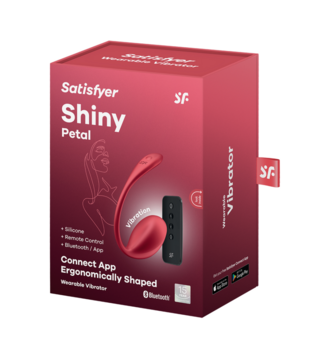 Shiny Petal Connect App - Draagbare Koppel Vibrator - Rood