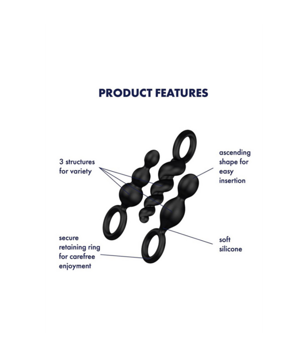 Satisfyer Booty Call - Butt Plug Set 3 Stuks - Zwart