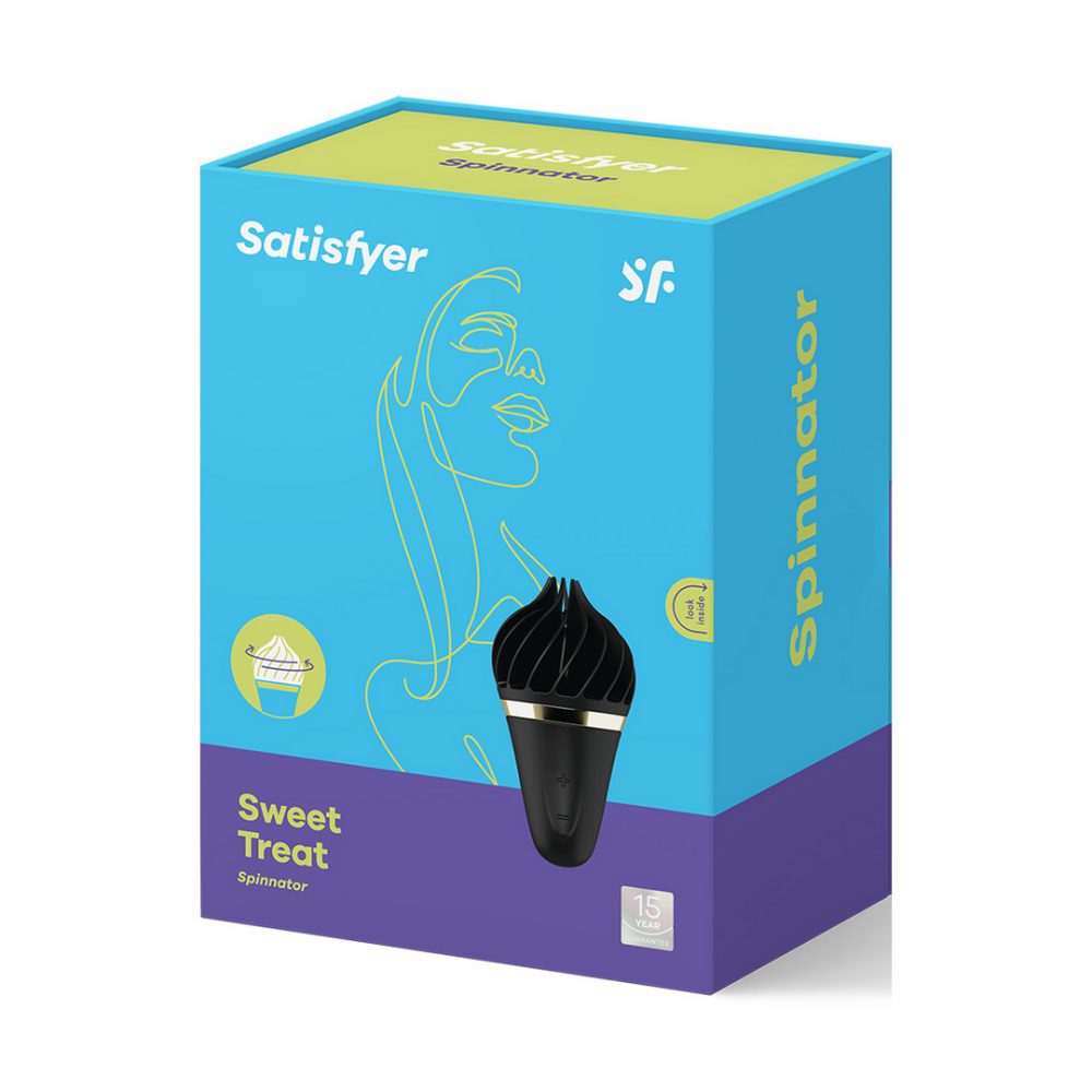 Satisfyer Sweet Treat - Stimulerende Tongue Spinnator - Zwart/Goud afbeelding