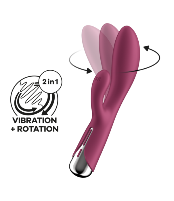 Satisfyer Spinning Rabbit 1 - Rotating Rabbit Vibrator - Rood