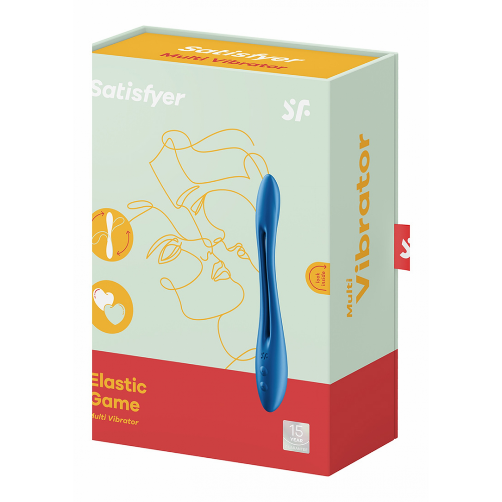 Satisfyer Elastic Game - Buigbare Multifunctionele Massager - Donkerblauw afbeelding