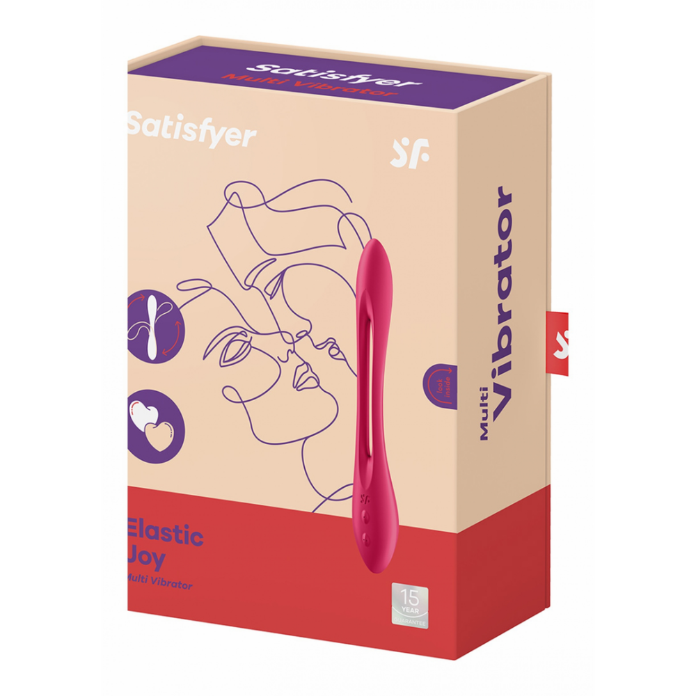 Satisfyer Elastic Joy - Buigbare Multifunctionele Massager - Rood afbeelding