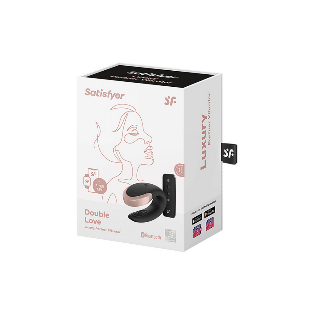 Satisfyer Double Love - Luxe Partner Vibrator - Zwart afbeelding