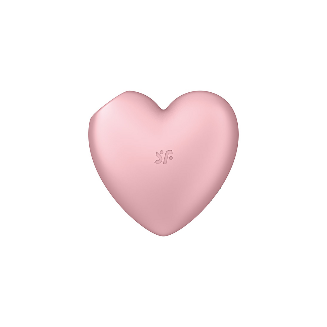 Satisfyer Cutie Heart - Air Pulse Stimulator en Vibratie - Licht Rood afbeelding
