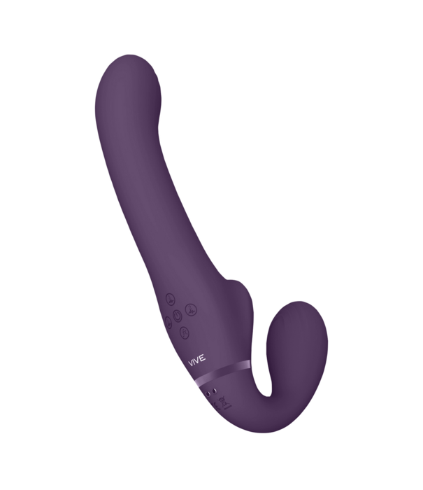 VIVE by Shots Ai - Dual Vibrerende  Air Wave Tickler Strapless Strapon