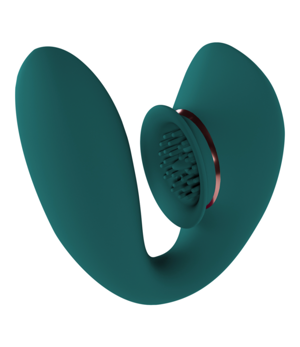 Twitch 3 - Oplaadbare Vibrator en Suction - Bosgroen