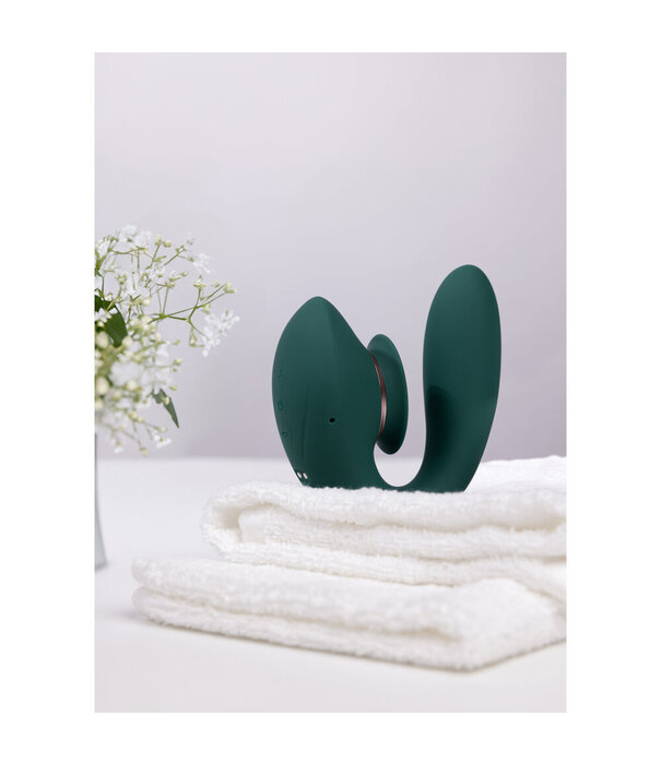 Twitch 3 - Oplaadbare Vibrator en Suction - Bosgroen