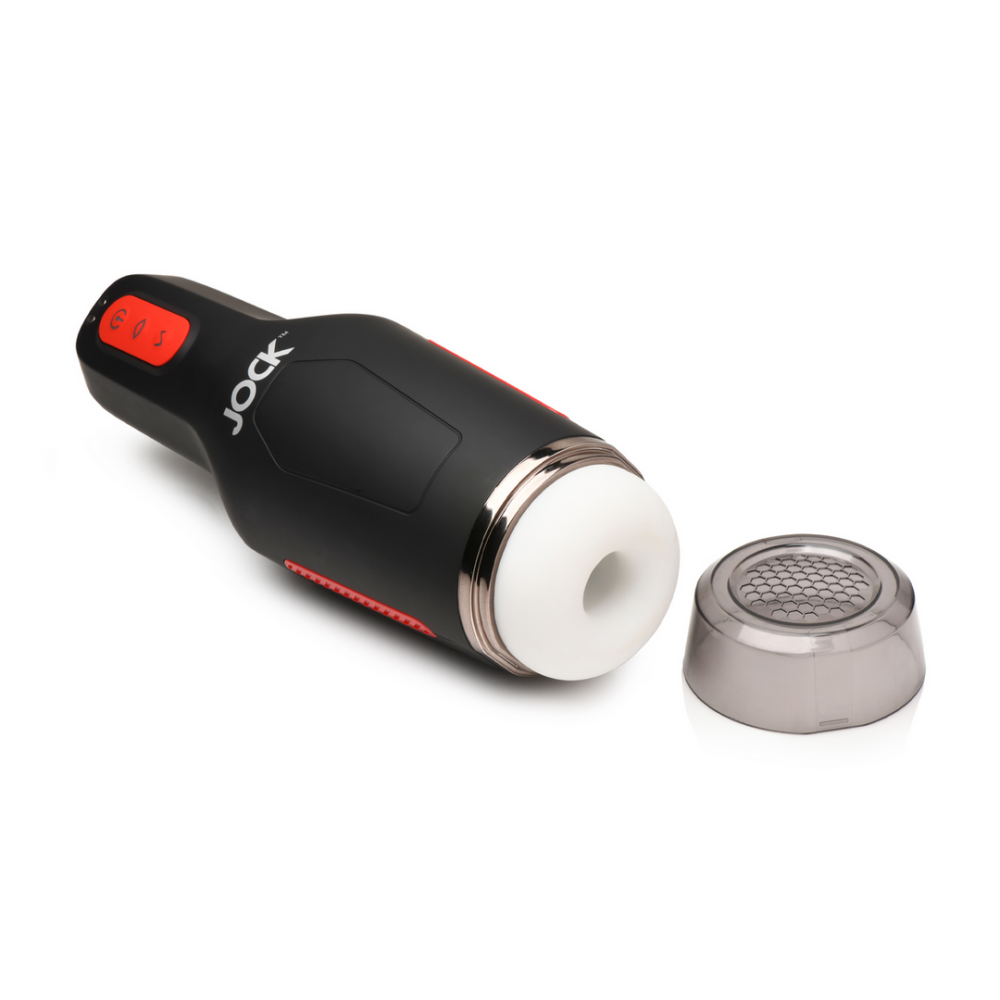 Curve Toys Zuig- en Vibrerende Masturbator - 15X - Zwart afbeelding