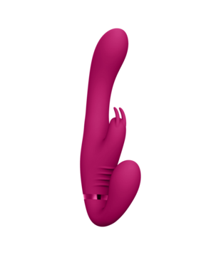Suki - Vibrerende Strapless Strap-on Rabbit - Roze