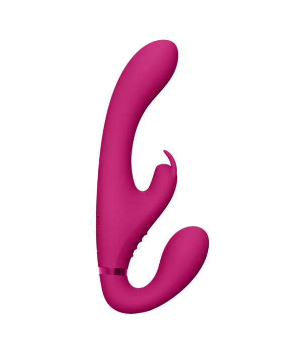 VIVE by Shots Suki - Vibrerende Strapless Strap-on Rabbit - Roze