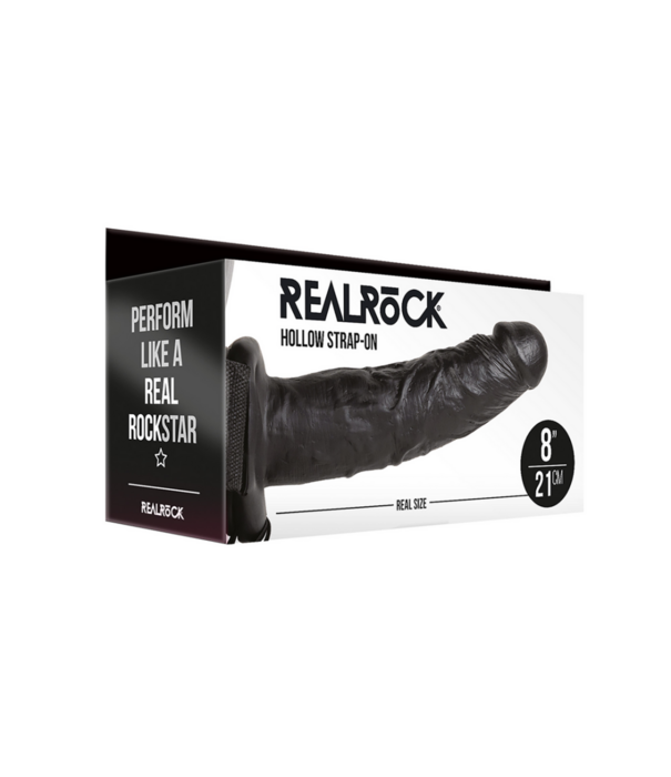 RealRock by Shots Hollow Strap-On zonder Ballen - 8 / 20,5 cm