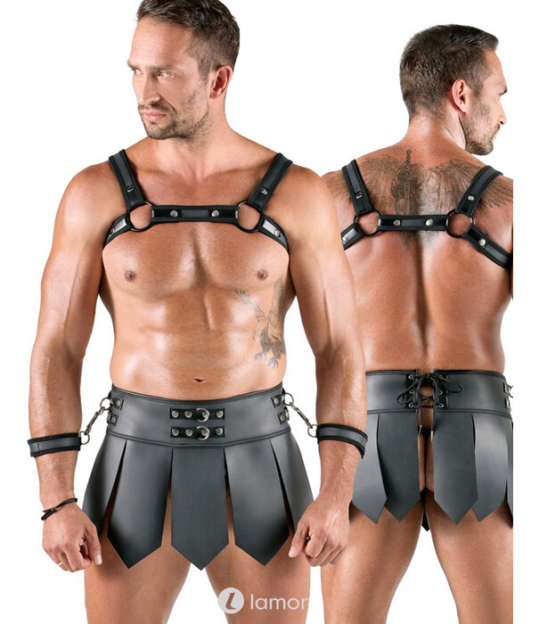 * SVENJOYMENT Svenjoyment Bondage Gladiator Set – Harness, Rock & Handboeien