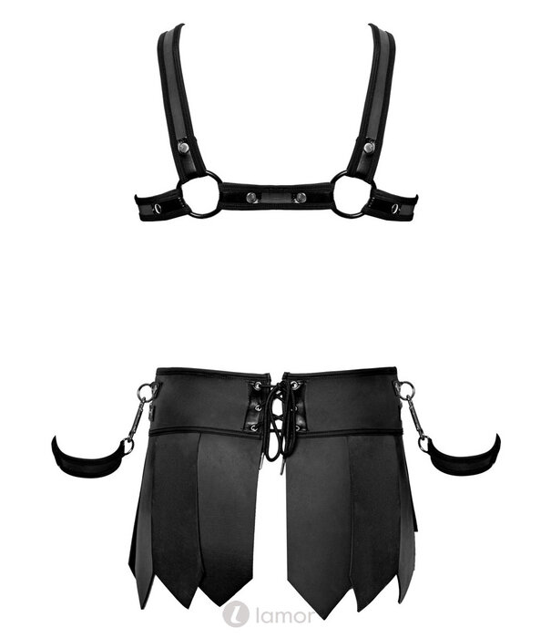 * SVENJOYMENT Svenjoyment Bondage Gladiator Set – Harness, Rock & Handboeien