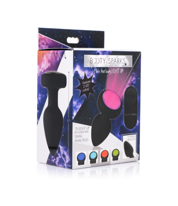 Silicone Vibrating LED Plug - Klein