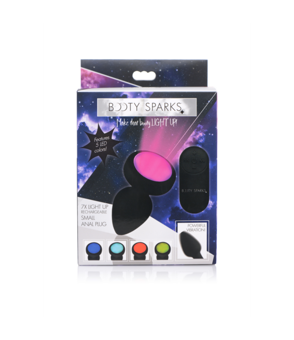 Silicone Vibrating LED Plug - Klein