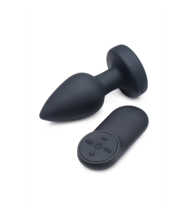 Silicone Vibrating LED Plug - Klein