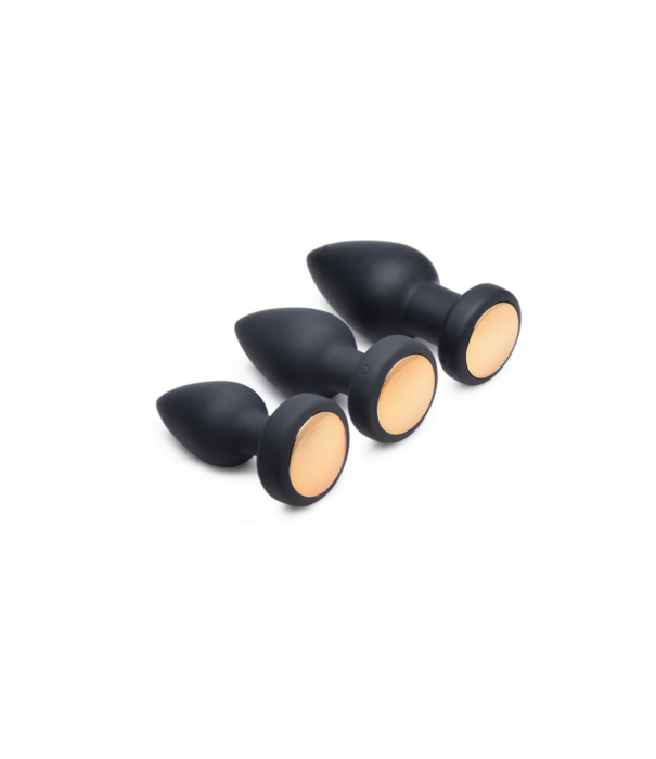 Silicone Vibrating LED Plug - Klein