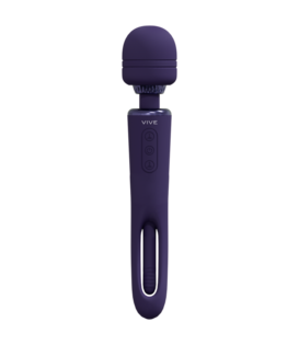 Kiku - Dubbelzijdige Wand met Innovatieve G-Spot Flapper Stimulator - Paars