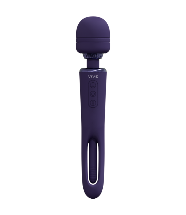 VIVE by Shots Kiku - Dubbelzijdige Wand met Innovatieve G-Spot Flapper Stimulator - Paars