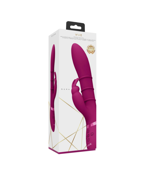 VIVE by Shots Sora - Up  Down Stimulerende Ringen, Vibrerende G-Spot Rabbit - Roze
