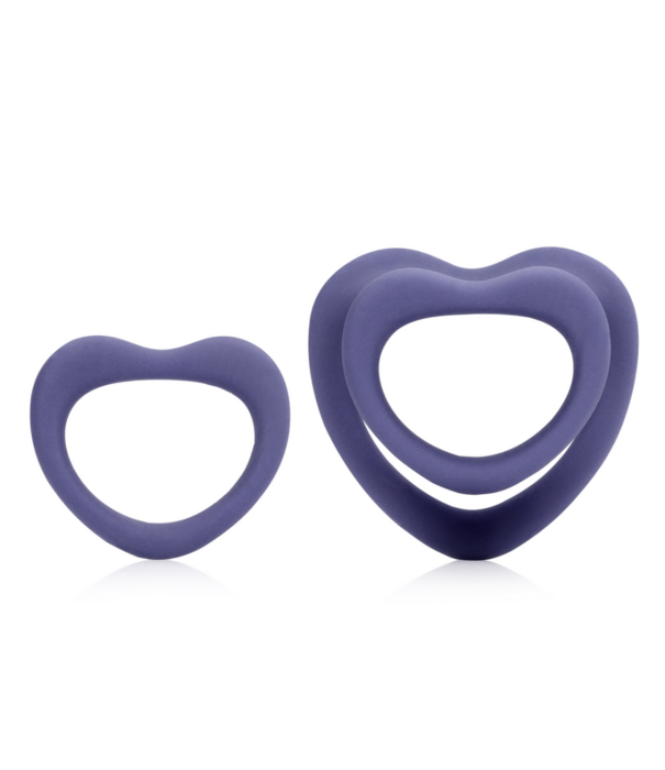 Loveline by Shots Hart Cockring Set - Violet Storm