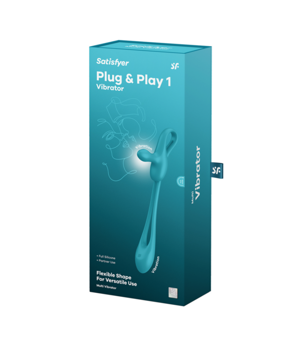 Satisfyer Plug and Play 1 - Partner Vibrator - Blauwgroen