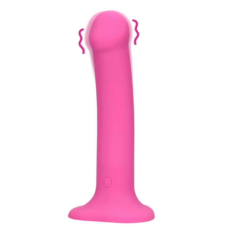 Loveline by Shots Non-Phallic Vibrerende Dildo - Medium - Krachtig Roze afbeelding
