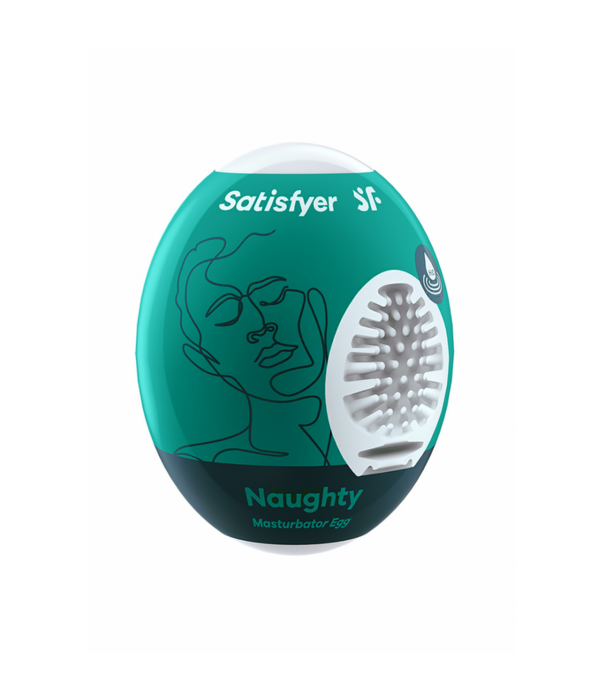 Satisfyer Naughty - Masturbator Egg - Donkergroen